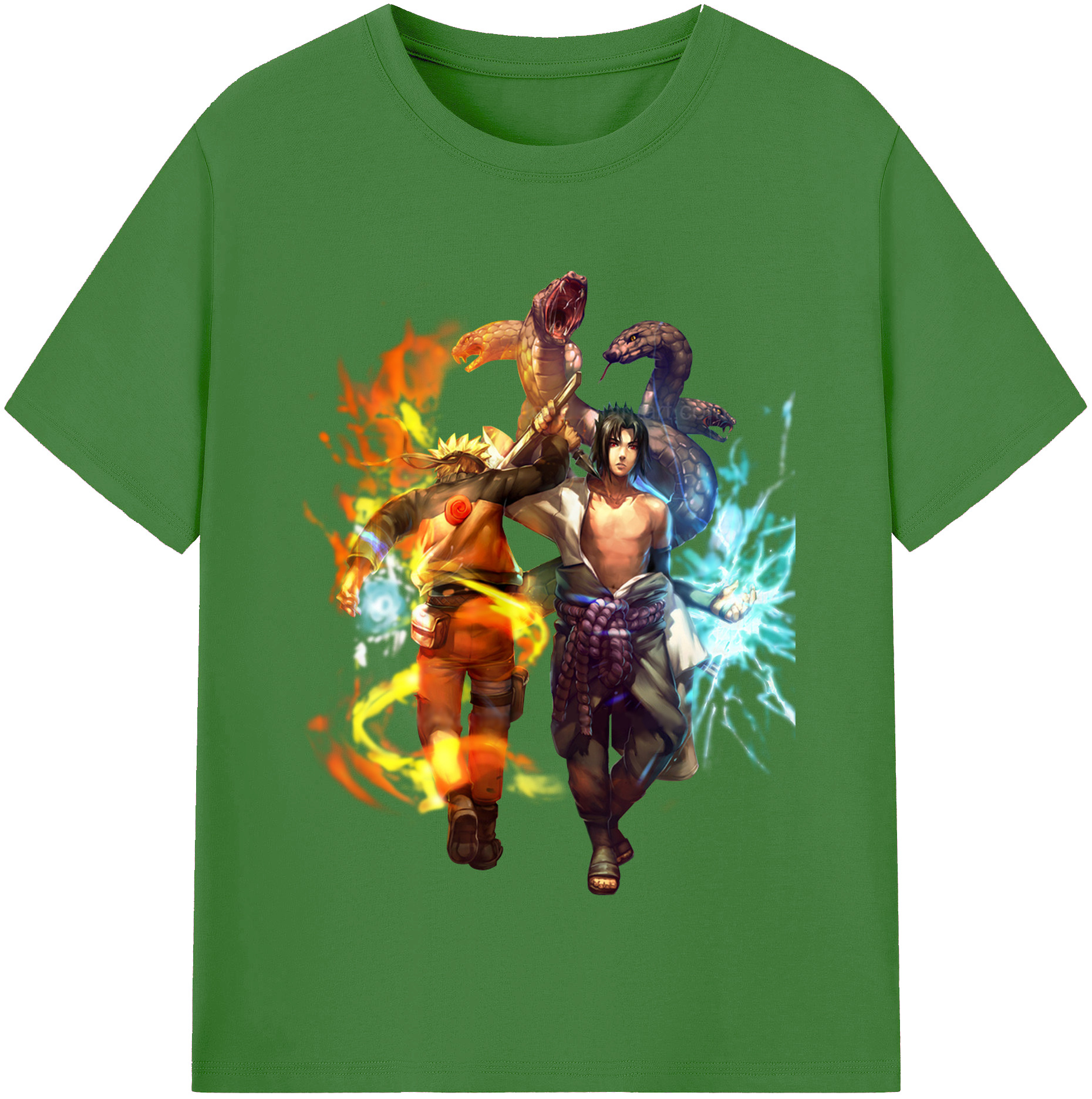 （画像用） NARUTO -ナルト- うちは サスケ Uchiha Sasuke レディースカジュアルプリントTシャツ（綿100％）